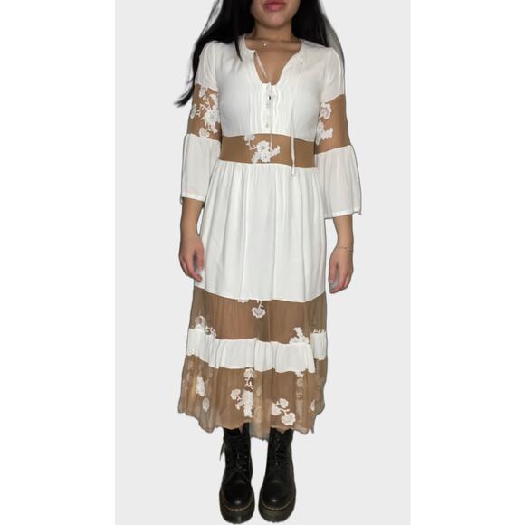 For Love and Lemons White Lace Eva Midi Dress XS - Picture 3 of 12